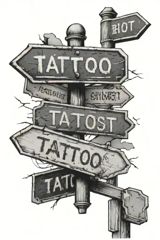 Street sign tattoo design idea