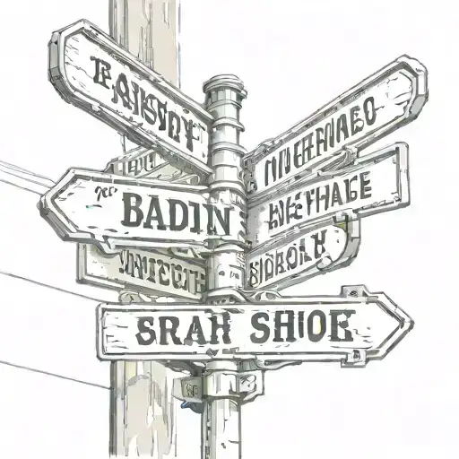 Street sign tattoo design idea