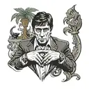Tony montana tattoo design idea