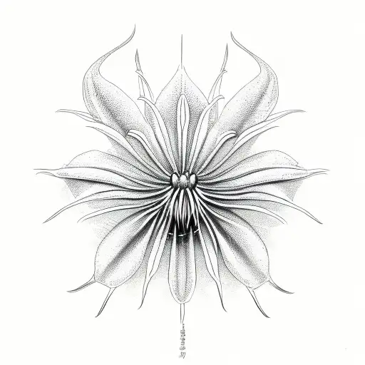 spider Lilly tattoo design idea