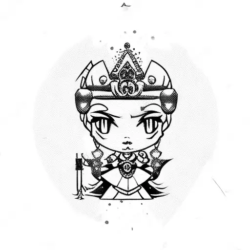 Princess Peach gangsta with a bong  tattoo design idea
