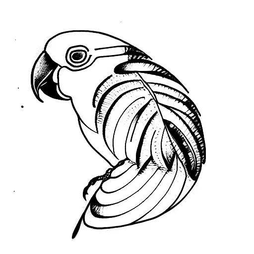 Cockatoo with the word "Wamanduangu" tattoo design idea