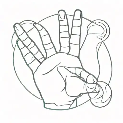 shaka hand sign tattoo design idea