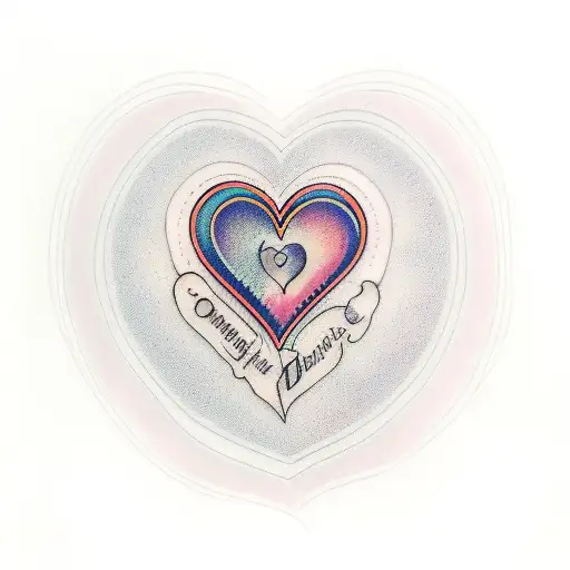 out line of heart with a heart beat line that turns into "Daryn" written in cursive. tattoo design idea