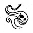 Snake and skull tattoo design idea