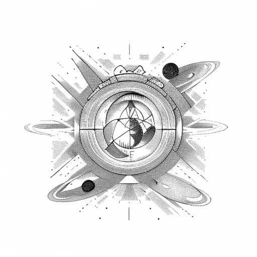 space philosophy tattoo design idea