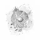 space philosophy tattoo design idea