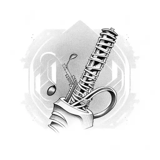 A digital marketing graph transformed into a musical staff tattoo design idea