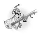 A digital marketing graph transformed into a musical staff tattoo design idea