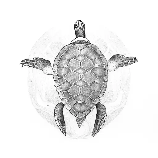 Dotwork Turtle Tattoo Idea Blackink Ai