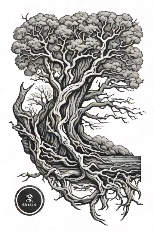 driftwood tattoo design idea