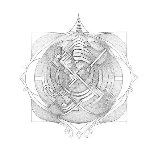 labyrinth  tattoo design idea