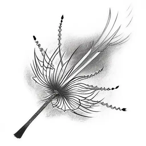 Red Spider Lily with Kunai tattoo design idea