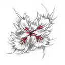 Red Spider lily tattoo design idea