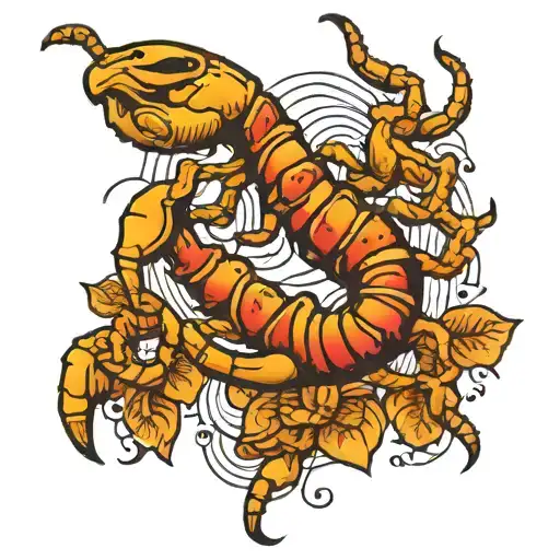 scorpion made of words "I won't bite you" tattoo design idea