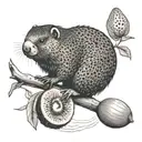 beaver and a kiwi bird tattoo design idea