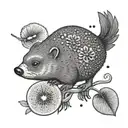 beaver and a kiwi bird tattoo design idea