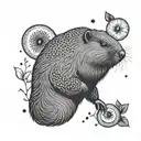 beaver and a kiwi bird tattoo design idea