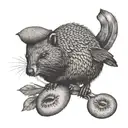 beaver and a kiwi bird tattoo design idea