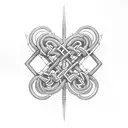 4 chain links tied together  tattoo design idea