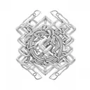 4 chain links tied together  tattoo design idea