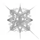 4 chain links in Diamond shape tattoo design idea