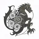 A tattoo design incorporating symbols of ENFJ personality traits and atheism, reflecting your beliefs and identity tattoo design idea