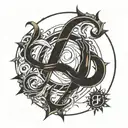 A tattoo design incorporating symbols of ENFJ personality traits and atheism, reflecting your beliefs and identity tattoo design idea