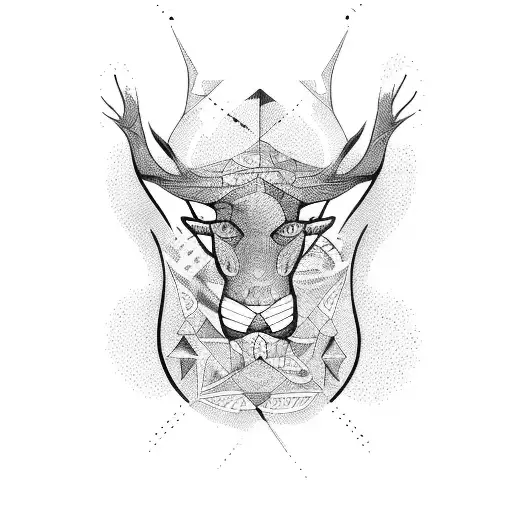 Abstract representation of market volatility tattoo design idea