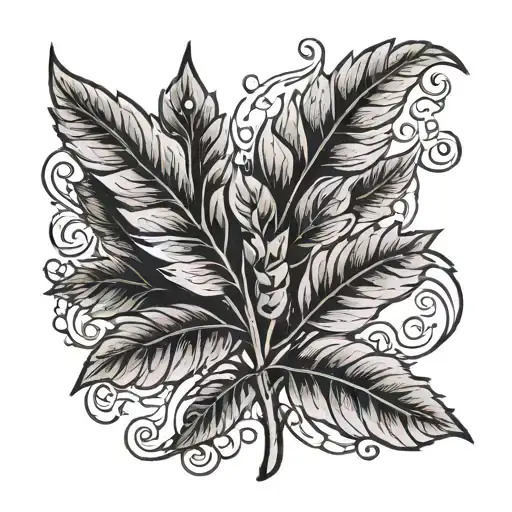 KSC logo next to a German alder in a laurel wreath tattoo design idea