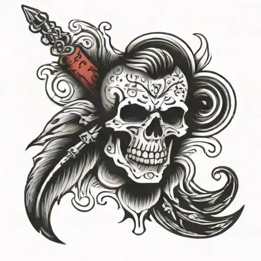 Narsil transformed into a key element in a traditional tattoo sleeve design tattoo design idea