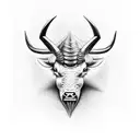taurus evil tattoo design idea