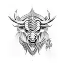 taurus evil tattoo design idea