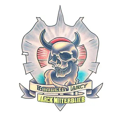 broken road tattoo design idea