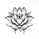 lotus flower with leopard print background tattoo design idea