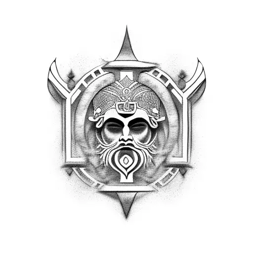 Greek god ajax tattoo design idea