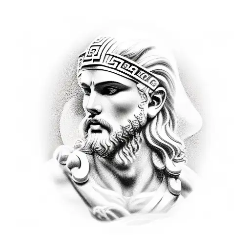 Greek god ajax tattoo design idea