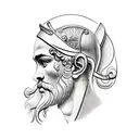 Greek god ajax sideview tattoo design idea