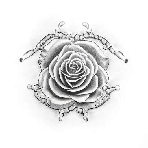 violet stem tattoo design idea