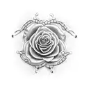 violet stem tattoo design idea