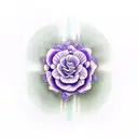 violet stem tattoo design idea