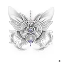 violet stem tattoo design idea