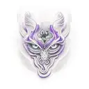 violet stem tattoo design idea