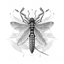 a katydid and a dragon-fly tattoo design idea