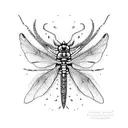 a katydid and a dragon-fly tattoo design idea