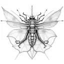 a katydid and a dragon-fly tattoo design idea