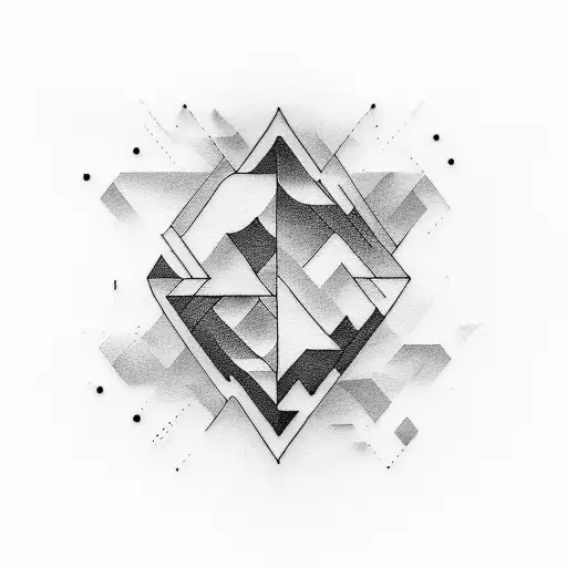  point with gradient shading tattoo design idea