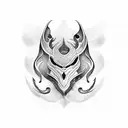  v shape with gradient shading to point tattoo design idea