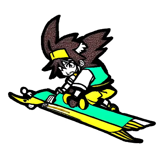 gremlimg con skate tattoo design idea