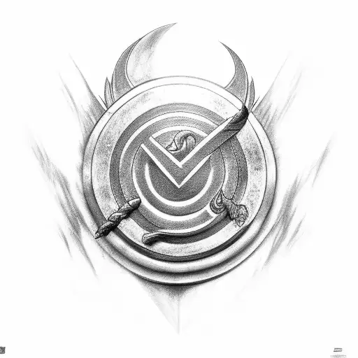 thors hammer tattoo design idea